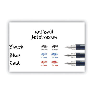 uni-ball® Jetstream Ballpoint Pen, Stick, Fine 0.7 Mm, Black Ink, Black Barrel freeshipping - TVN Wholesale